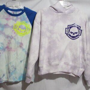 Women's Harley-Davidson Shirts lot of 2 medium hoodie and 3/4 sleeve shirt